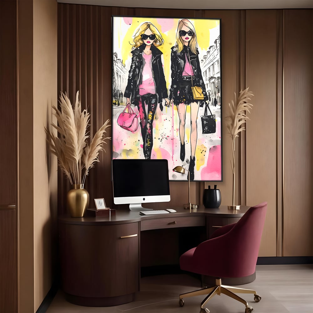 Tablou Canvas C1104, Fashion Girls , Culori, Moda, Fete, Living Room, Bedroom, Relaxare, Culori Vibrante